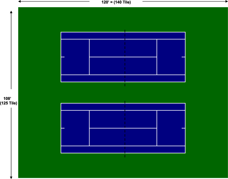 Double Tennis Court Flexcourt