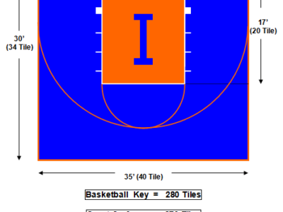 30′ X 35′ Basketball Court