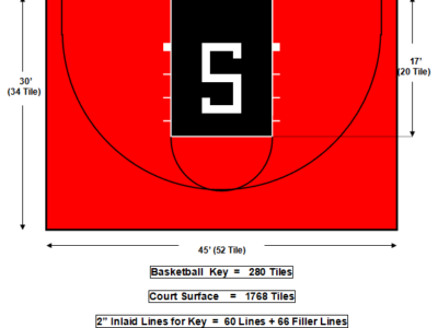 30′ X 45 Basketball Court