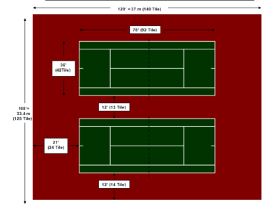 108′ X 120′ Double Tennis Court