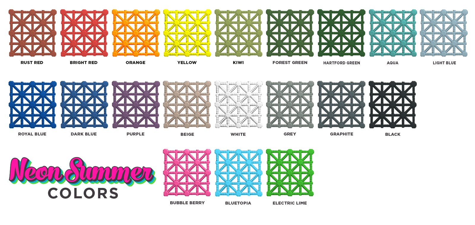 Neon Summer court tile summer options